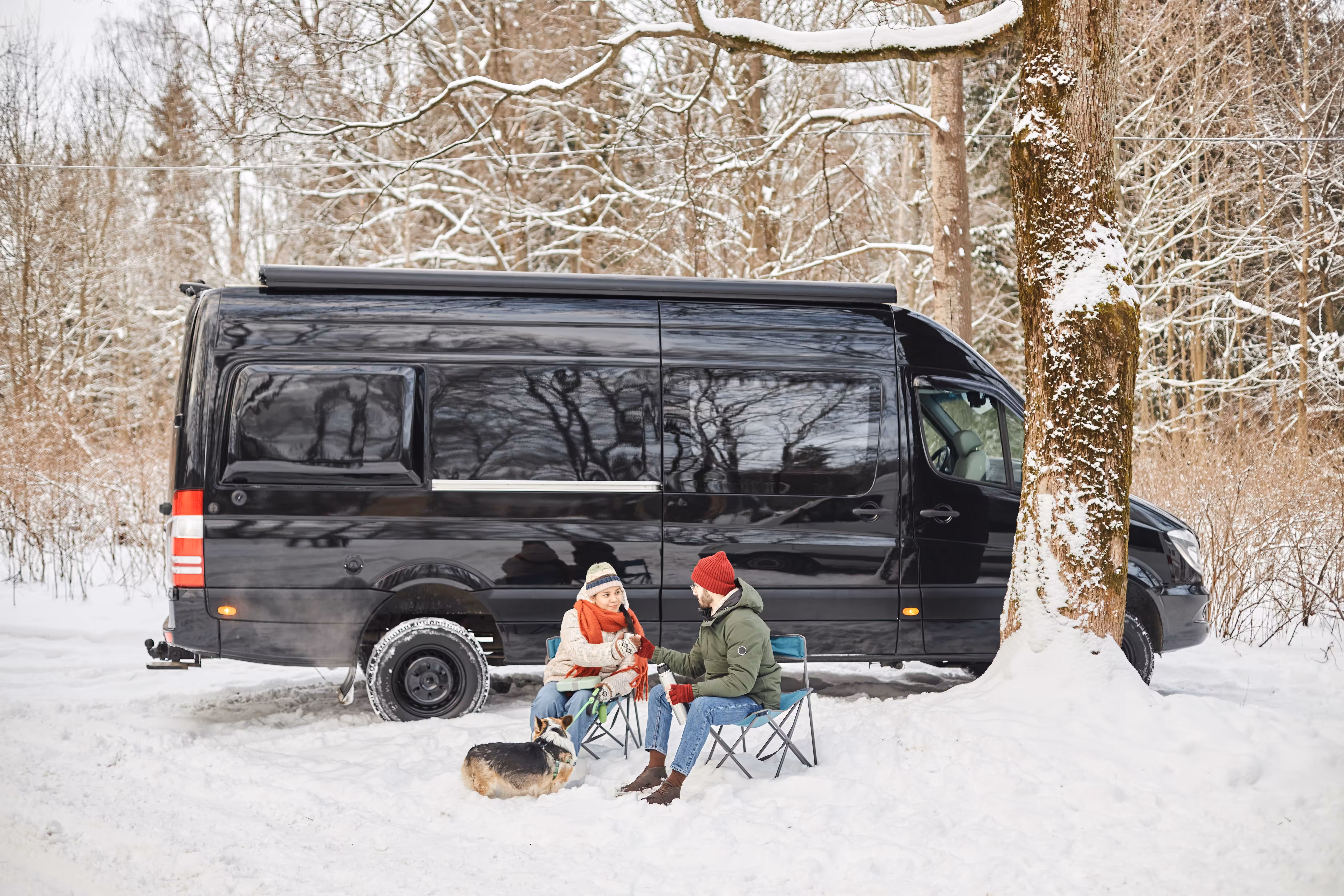 Campervan in Snow